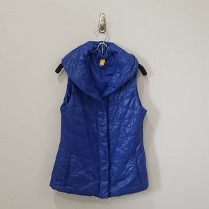Lucy Shiny Blue Puffer Vest Sz S